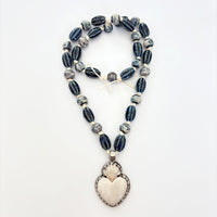 Talisman Necklace - Firmament & Flaming Heart necklace product photo, high quality jewelry image