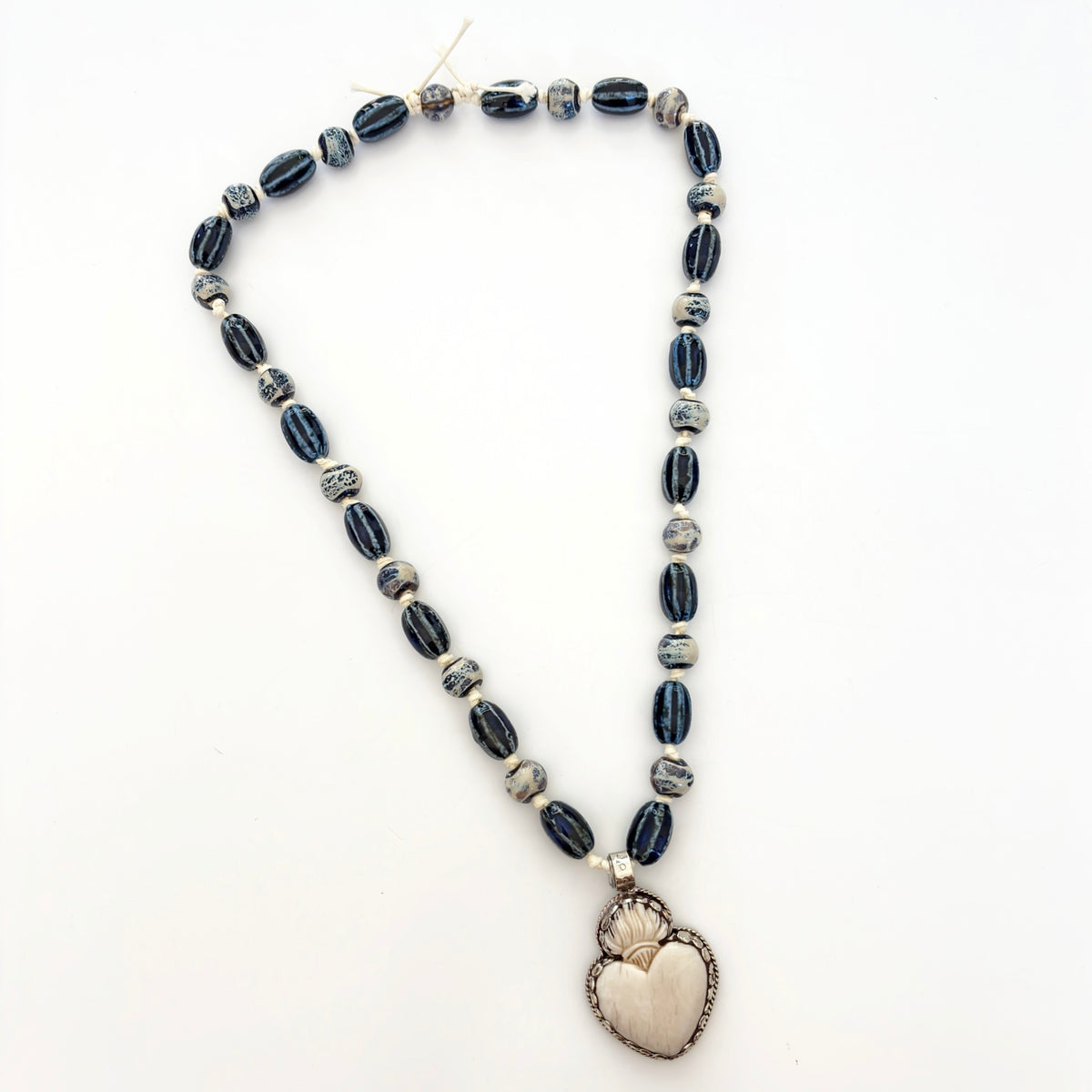 Talisman Necklace - Firmament & Flaming Heart necklace alternate angle view 1, detailed close-up