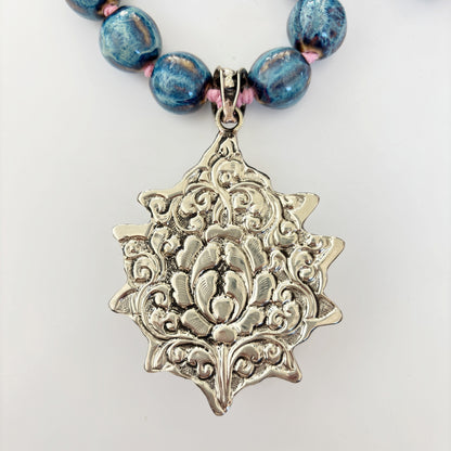 Talisman Necklace - Radiant Flaming Heart