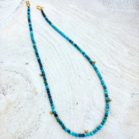 Turquoise & Vermeil Ball Necklace