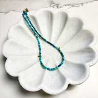Turquoise & Vermeil Ball Necklace