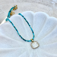 Free Spirit Turquoise & Mother of Pearl Necklace