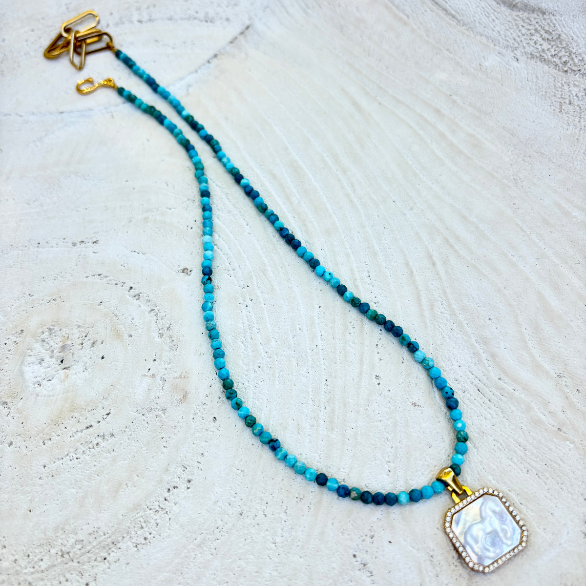 Free Spirit Turquoise & Mother of Pearl Necklace