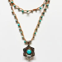 Lotus Flower Jasper Talisman Necklace