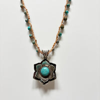 Lotus Flower Jasper Talisman Necklace